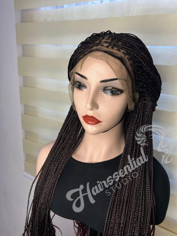 Fresh Curly Braided Full lace wig 1B/350