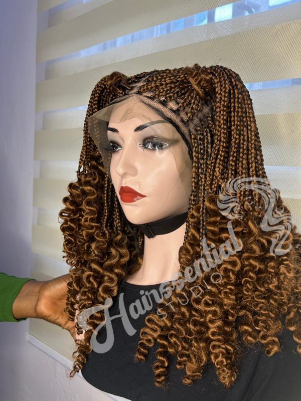 Medium braided Curly wig